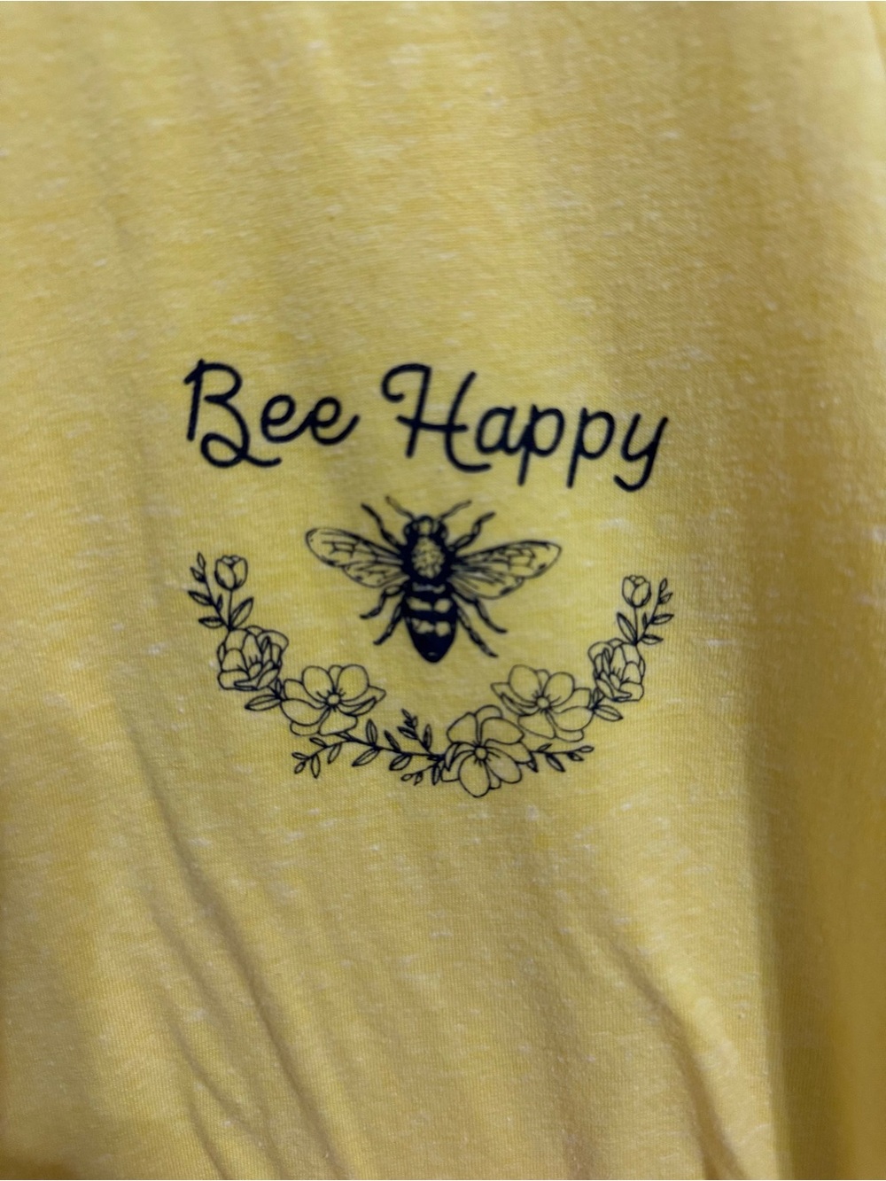St. John's Bay Yellow 'Bee Happy' Graphic Tee